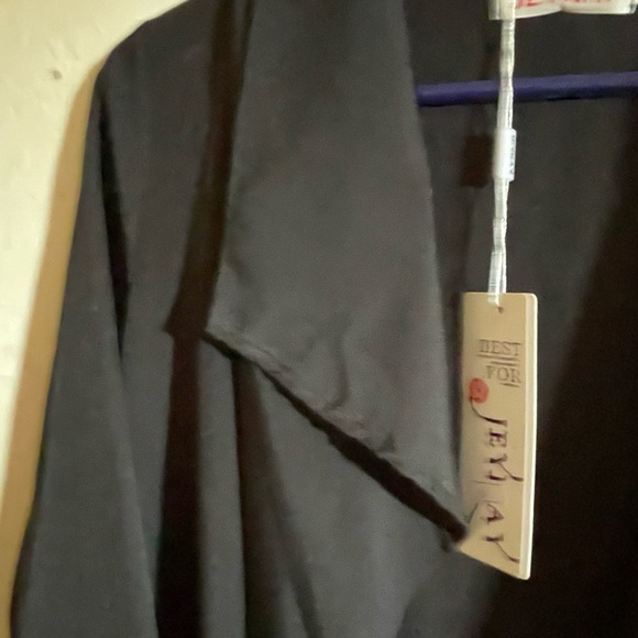 Long Ruffled Collar Overcoat Size M - Picture 6 of 7